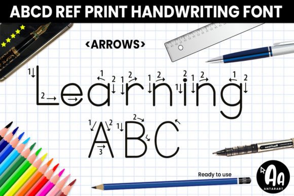 Abcd Ref Arrows: A Practical Display Font for Handmade Labels and Printables