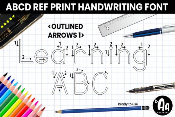 Abcd Ref Outlined Arrows1: A Display Font for Better Editorial Layouts