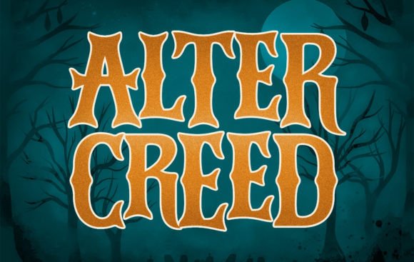 Alter Creed: The Spooky Display Font for Editorial Design