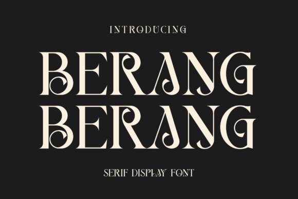 Berang Berang: A Modern Display Font for Chic Branding Projects