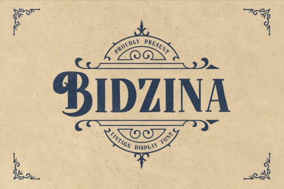 Bidzina: The Vintage Display Font for Authentic Campaign Headlines