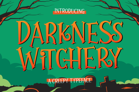 Darkness Witchery: A Scary Mystical Display Font for Halloween Branding