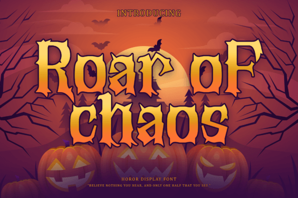 Roar of Chaos: Spooky Display Font for Halloween Branding