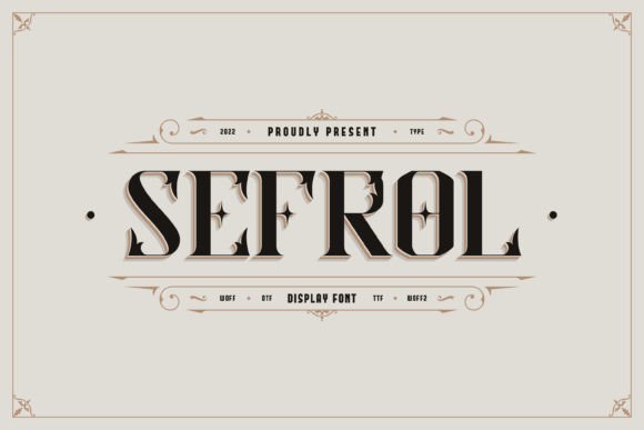 Sefrol Display Font: Elevate Campaign Visuals with Retro Western Style