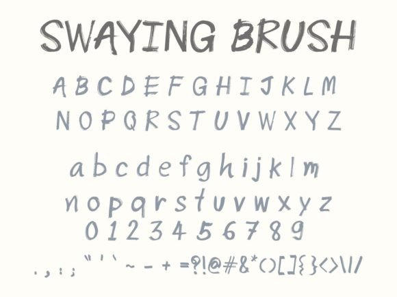 Swaying Brush: A Relaxed Display Font for Editorial Design