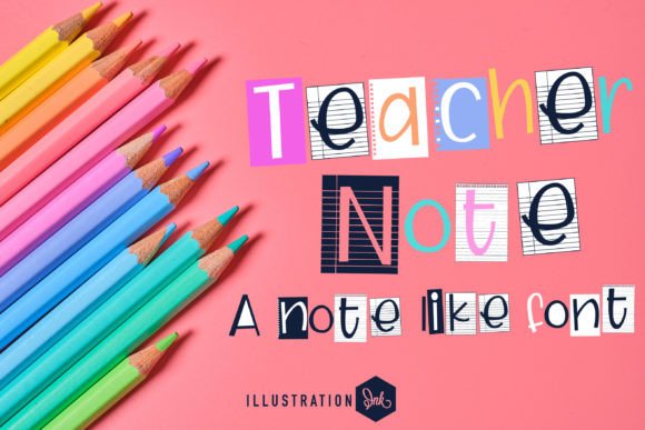 Teacher Note: A Handwritten Display Font for Authentic Brand Identity